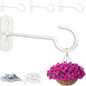 Metal Hanging Plant Hooks 6in 4Pack Decorative Wall Plant Hanger for Hanging Lanterns Bird Feeder Flower Basket Home Decor Indoor & Outdoor White