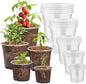 30 Pack 7/6/5/4/3 Inch Clear Nursery Pots for Plants, Flexible Plastic Plant Pots with Drainage Holes, Transparent Seed Starter Pots Variety Pack for Succulents, Seedlings, Flowers, Vegetable