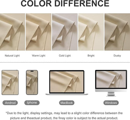 RYB HOME Outdoor Curtains for Patio Waterproof Block Sunlight Thermal Insulated Privacy Assured Thick Outside Curtains for Porch, Gazebo, Pergola, W84 x L84, Biscotti Beige, 1 Panel