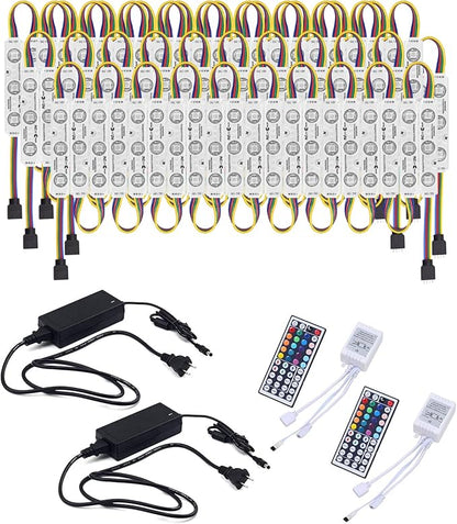 LED Window Lights Storefront Decorative Lights for Business 12V 5050 Advertising Signs Commercial Store Light LED Module 50FT (5 Packs) Upgraded RGB Light