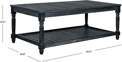 Safavieh Outdoor Collection Oakley Dark Slate Grey Coffee Table