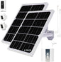 Solar Panel for Security Camera 2 in 1 Port 10W Ring Camera Solar Charger Compatible with Ring Spotlight & Stick Up Outdoor Cam Battery, IP65 Waterproof &16.4ft Long Cable with USB-C/DC Ports