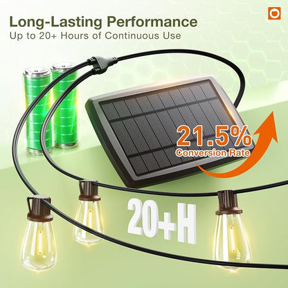 addlon 2 Pack*102FT Solar String Lights Waterproof, Patio Lights Solar Powered - Image 6