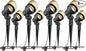 Malibu 20W Landscape Lighting Outdoor Landscape Spotlights Low Voltage 12V AC Warm White Lighting 145Lumen Waterproof for Driveway Yard Lawn Patio Walls Trees 8Pack 8301-9604