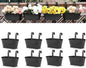 OGIMA 8pcs Hanging Planters Flower Pots, Metal Iron Wall Planter Indoor/Outdoor for Railing Balcony Garden Home Decoration with Detachable Hooks