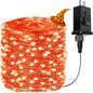 66Ft 200 LED Halloween Fairy Lights Plug in, 8 Modes String Lights with Timer for Outdoor & Indoor, Waterproof Twinkle Lights for Bedroom Garden Party Carnival Supplies Halloween Decorations (Orange)