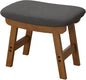 Gray Foot Stools Ottoman, Small Soft Footrest Ottoman with Wood Legs, Wood Foot Stool for Living Room, Bedroom, and Kitchen