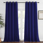 NICETOWN Blackout Curtains 120 inch Length for Sliding Glass Door, Grommet Thermal Insulated Room Darkening Sound Reducing Drapes for Room Divider, 1 Panel, W52 x L120, Navy Blue