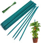 Garden Wood Plant Stakes Green Bamboo Sticks,HAINANSTRY Sturdy Floral Plant Support Stakes Wooden,Wooden Sign Posting Garden Sticks(25 Pack 12 Inches)