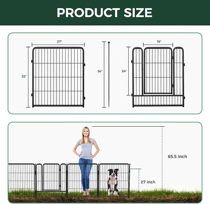 FXW Garden Fence Outdoor for The Yard – 32in x 36.4ft Heavy Duty Metal Animal - Image 5