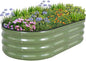 1MORE Galvanized Raised Garden Bed- Planter Garden Boxes Outdoor, Raised Beds for Gardening, 4x2x1ft Metal Garden Bed Kit for Vegetables Flower, Planter Raised Beds with Tools.Green