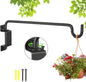 16"Swivel Plant Hanger - 360° Outdoor Hanging Brackets with 12-Directional Adjustable Hook, Rust Resistant Solid Steel Wall Mount for Bird Feeders, Indoor/Outdoor Plants, Garden & Patio