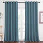 NICETOWN Patio Blackout Curtain Panels - Extra Wide Sliding Door Thermal Insulated Drape, Privacy Room Divider Curtain for Bedroom Office (Smoky Blue, 66 x 118 Inch Long)