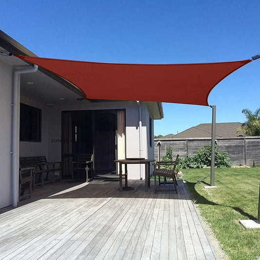 SUNNY GUARD Custom Size 7'x12' Terra Red Sun Shade Sail Rectangle UV Block Shade for Backyard Yard Patio Deck Garden(Customized)