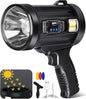 Spotlight 1000000 Lumens, 6 Modes Led Rechargeable Spotlight Flashlight As Seen on TV with Tripod, 3 Color Filters, Super Bright Solar Spot Lights Outdoor Handheld for Hunting, Boating, Large