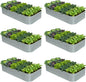 6-Pack Galvanized Raised Garden Bed 8x4x1.5 | 10x2x1.5 ft, 18" Tall Metal Planter Boxes Outdoor for Vegetable Herbs, Modular Raised Flower Bed for Gardening with Zn-Al-Mg Coated-Brooklyn Grey