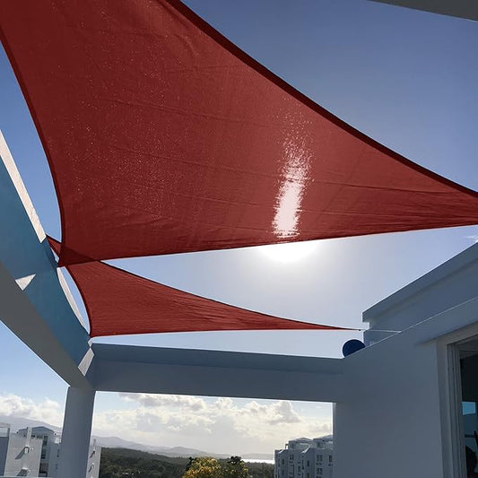 SUNNY GUARD Custom Size 5'x5'x7.1' Terra Red Sun Shade Sail Right Triangle UV Block Shade for Backyard Yard Patio Deck Garden(Customized)