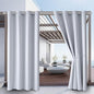 Water Proof Outside Curtains with Grommet Top for Porch, W52 x L72 Thermal Insulated Washable Light Block Outdoor Divider Drapes for Patio Gazebo Deck Pool Area Pergola Cabana (2 Panels)