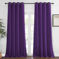 NICETOWN Blackout Curtains 120 inch Length for Sliding Glass Door, Grommet Thermal Insulated Room Darkening Sound Reducing Drapes for Room Divider, 1 Panel, W52 x L120, Royal Purple