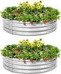 Land Guard 2 Pack 2×2×1ft Galvanized Raised Garden Bed, Planter Raised Garden Beds Outdoor, Round Clearance Raised Garden Beds for Gardening Vegetables……