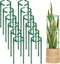24Pcs Plant Support Stakes, Half Round Plant Stakes for Indoor Plants, Stackable Garden Flower Support, Plant Cages for Tomato,Monstera, Peony, Hydrangea, Climbing Plants