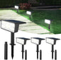 T-SUN Solar Spot Lights Outdoor 4 Pack, 49 LED 2 Lighting Modes, IP65 Waterproof Landscape Spotlights, 2 in 1 Auto On/Off Solar Lights for Yard, Garden, Driveway, Pathway (White)