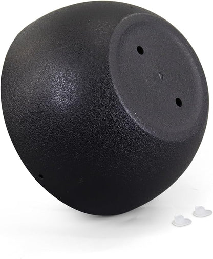 10 inch Hanging Planters for Indoor Outdoor Plants, 2 Pack Hanging Flower Pots with Drainage Holes and Chain for Garden Porch, Round Plastic Hanging Baskets for House Plants, Black