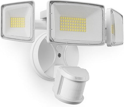 Onforu 100W LED Motion Sensor Outdoor Lights, Dusk to Dawn Flood Light Outdoor Motion Sensor, Hardwired Security Lights Floodlights Outside 11000LM 6500K Daylight IP65 Waterproof (White)