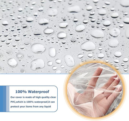 Waterproof Shelf Cover,Durable Dustproof Storage Wire Rack Covers,Outdoor Shelving Covers for Wire Shelves with Zipper 42''x18''x72'',Clear,Cover Only