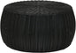 Household Essentials Handwoven Resin Storage Stool Ottoman, Black