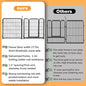 Decorative Metal Garden Fence with Gate, 48 in High, 12 Panels, Black