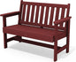 SERWALL Outdoor Bench, HDPE Outdoor Benches Weatherproof, 2-Person Garden Bench with 660 lbs Weight Capacity, Patio Benches for Outdoors, Garden, Porch, Backyard and Park, Red
