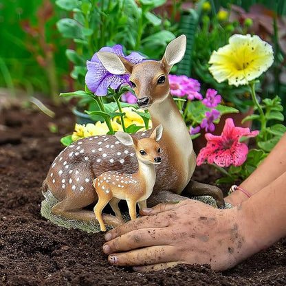 Fairy Garden Stake Decor, Acrylic 2D Garden Fairy Decoration, Fairy Garden Accessories for Outdoor Indoor Yard Lawn Pot Plants (Deer-Garden)
