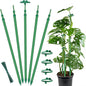 Extendable Plant Stakes,Adjustable Length from 17.9IN to 42.3IN Monstera Support Stakes with Clips,Sturdy Plant Stakes for Indoor Outdoor,Garden Sticks for Tomato,Orchid,Climbing Plants- 5Pack
