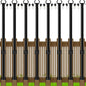 AILBTON 4.8Ft String Light Poles 8 Pack,Light Poles for Outside Lights,Outdoor with Fence Brackets Hanging Lights,Metal Stand Deck Patio Backyard