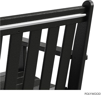 POLYWOOD GNB48BL Vineyard 48" Bench, Black