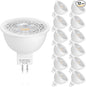 Mlambert 12 Pack MR16 LED Bulbs 50W Halogen Equivalent,2700K Warm White,5W GU5.3 MR16 12V Spotlight Bulb,Non-Dimmable,45° Beam Angle for Landscape