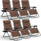 Nestl Zero Gravity Chairs Set of 6 - Brown