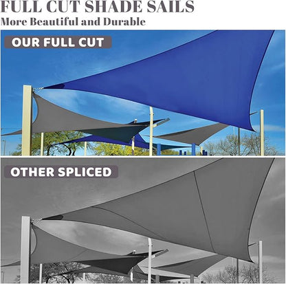 SUNLAX Custom Size 8' x 19' Dark GreySun Shade Sail Canopy Commercial Rectangle Sail Shade Fabric for Patio Garden Backyard Pool (Customized)