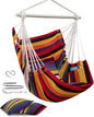 MIZTLI Hammock Chair Hanging Chair Swing Chair Hanging Chair for Bedroom Indoor Outdoor- Max 500 Lbs－Steel Spreader Bar with Anti-Slip Rings, 2 Cushions