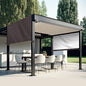 Universal Pergola Replacement Canopy Outdoor Canopy Shade Cover Waterproof Shade Top Cover for Outdoor Patio Porch Backyard(12 x 10 ft,Coffee)