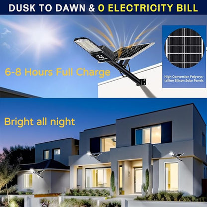 Solar Flood Light 9500W, 56 LED Beads, Remote, Motion Sensor