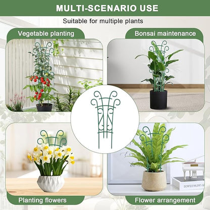 6 Pack Indoor Plant Trellis for Potted Plants, Stackable Garden Trellis for Climbing Plants Outdoor, Small Trellis for Houseplants Rose Hoya Pothos Plant Climber Support