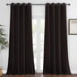 NICETOWN Blackout Curtains 120 inch Length for Sliding Glass Door, Grommet Thermal Insulated Room Darkening Sound Reducing Drapes for Room Divider, 1 Panel, W52 x L120, Toffee Brown