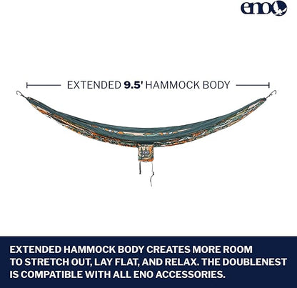 ENO, Eagles Nest Outfitters DoubleNest Lightweight Camping Hammock, 1 to 2 Person, Special Edition Colors, ATC