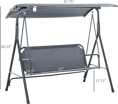 Outsunny 3-Person Porch Swing - Image 7