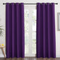 NICETOWN Blackout Window Curtain Short - (Deep Purple Color) Home Fashion Thermal Insulated Room Darkening Drapery for Bedroom, 52W x 84L, Sold Individually