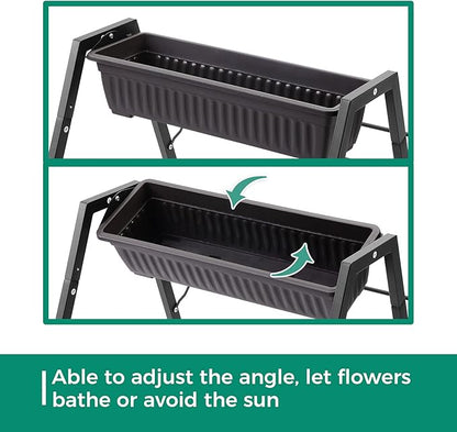 Raised Garden Planter Bed, Tiered Planter Stand with 5 Boxes, 25" Long*30" Wide*31" Tall, Vertical Raised Garden Bed for Herbs, Flowers, or Vegetables in Patio Balcony Indoor Outdoor