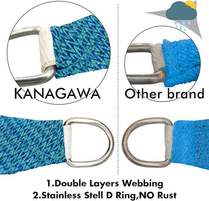 KANAGAWA 6'X18' Turquoise Mix Custom Size Sun Shade Sail Rectangle UV Block Canopy Cover for Patio Backyard Lawn Garden Outdoor (Customized Available)