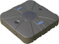 Outsunny Square Cantilever Patio Umbrella Base with 4 Wheels for Easy Moving, Heavy Duty Umbrella Stand Weight, 330 lb Capacity Sand or 249 lb Capacity Water, Coffee